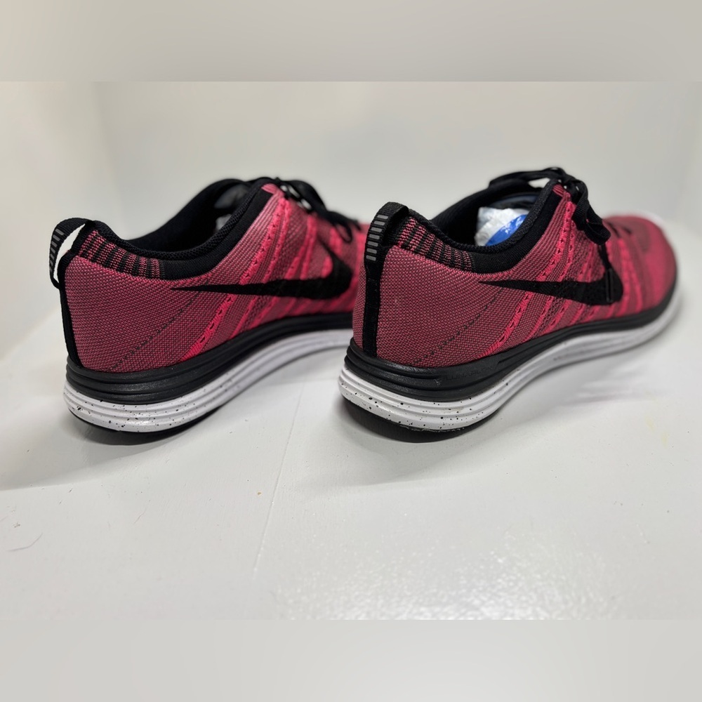Nike Flyknit One+ Men’s Size 13 Pink Flash Black Lightweight Running Shoes - Picture 5 of 10